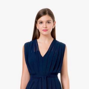 Navy long formal dress